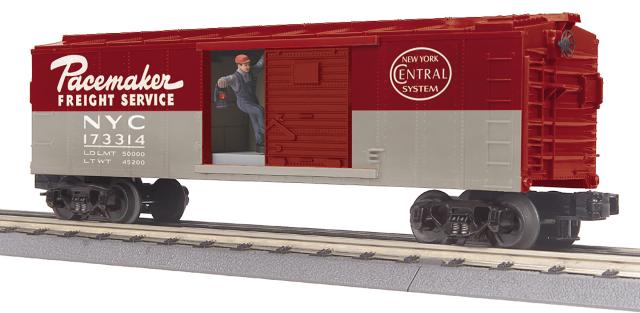 Operating Box Car with Signal Man