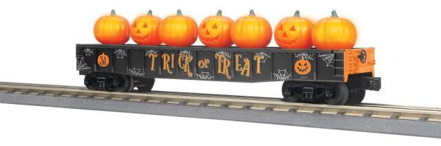 Gondola Car w/Flickering Lighted Jack-O-Lanterns