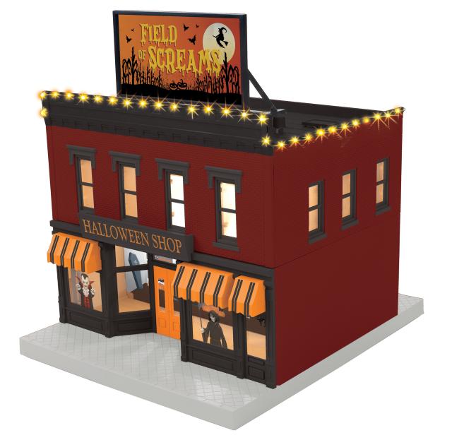 Halloween 2-Story City Building 1 with LEDs