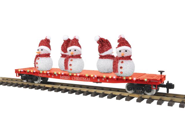 RK1 Flat Car w/Lighted Snowmen