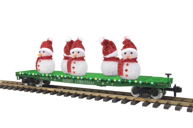 RK1 Flat Car w/Lighted Snowmen