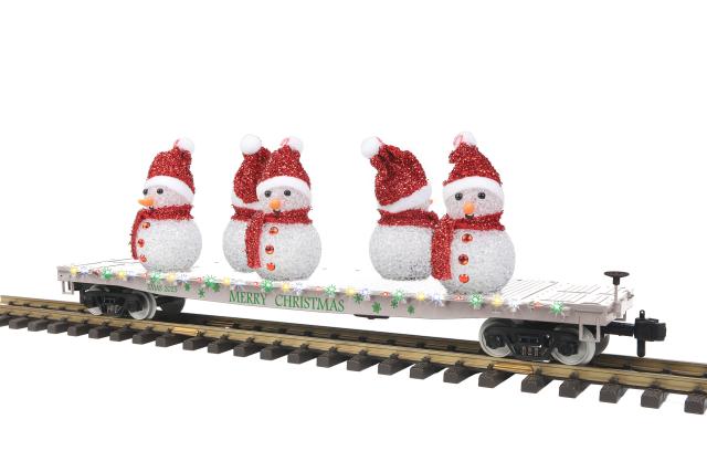 RK1 Flat Car w/Lighted Snowmen