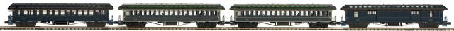 Premier 4-Car 64’ Woodsided Passenger Coach Set