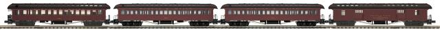 Premier 4-Car 64’ Woodsided Passenger Coach Set