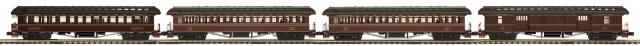 Premier 4-Car 64’ Woodsided Passenger Coach Set