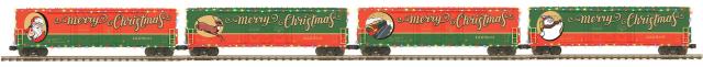 Premier 4-Car 50’ Dbl. Door Plugged Boxcar Set