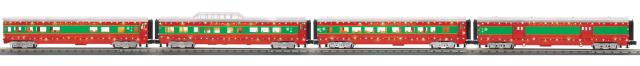 RailKing 4-Car 60’ Streamlined Passenger Set w/LED Lights