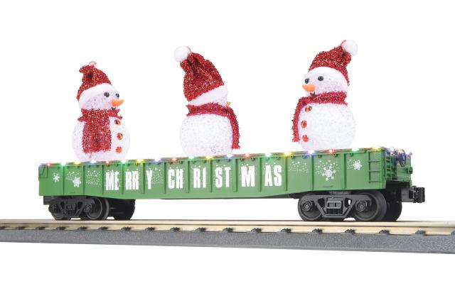 Gondola Car w/LED Christmas Lights & Lighted Snowmen