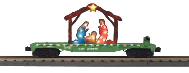 Flat Car w/Lighted  nativity