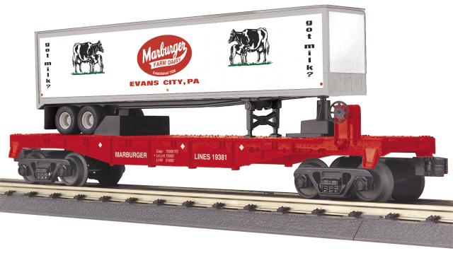 RailKing Flat Car with Trailer