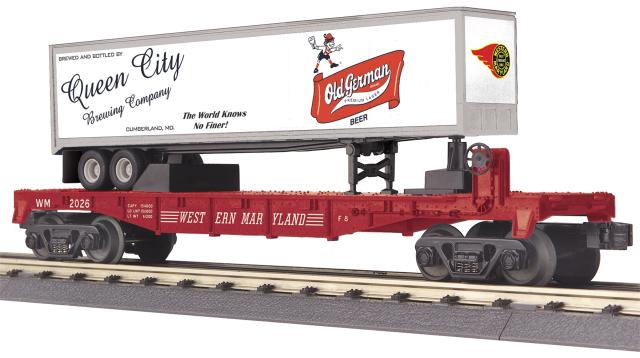 RailKing Flat Car with Trailer