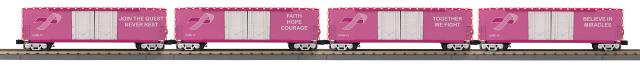 RailKing Double Door Box Car 4-Car set with LEDs