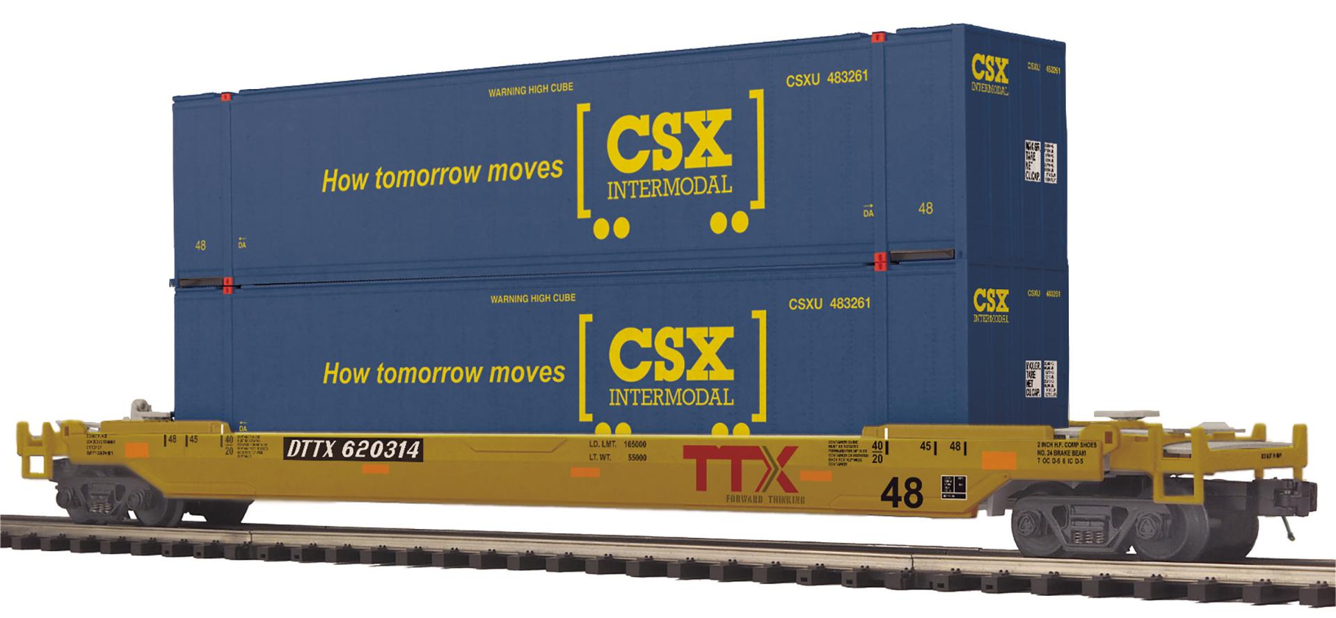 CSX O Scale Premier Husky Stack Car | MTH Trains