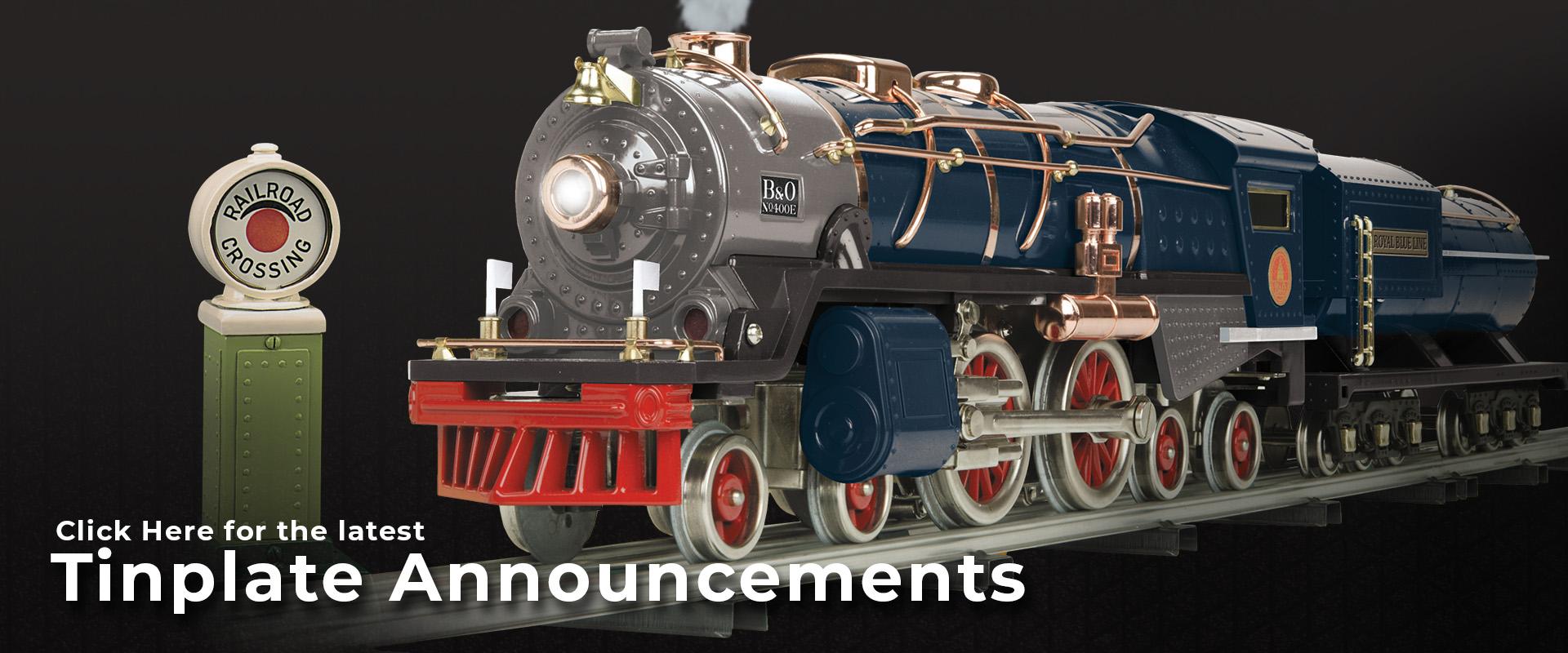 Home Page image featuring a B&O Tinplate 400E Engine