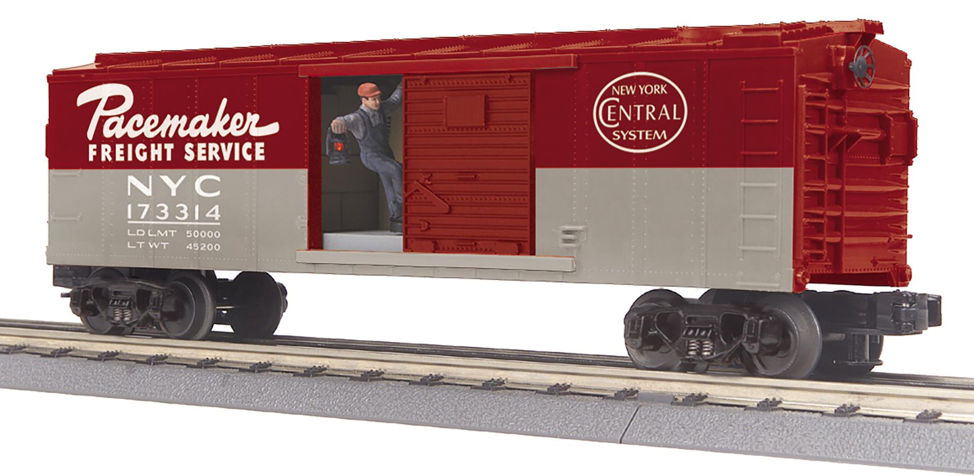 Operating Box Car with Signal Man