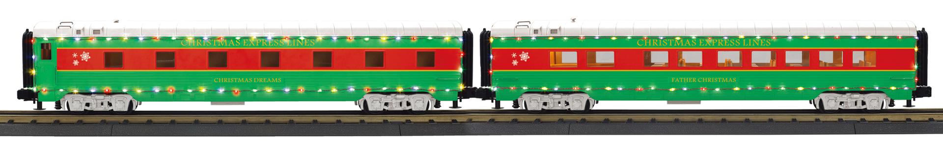2-Car 60’ Streamlined Sleeper/Diner w/LED Lights