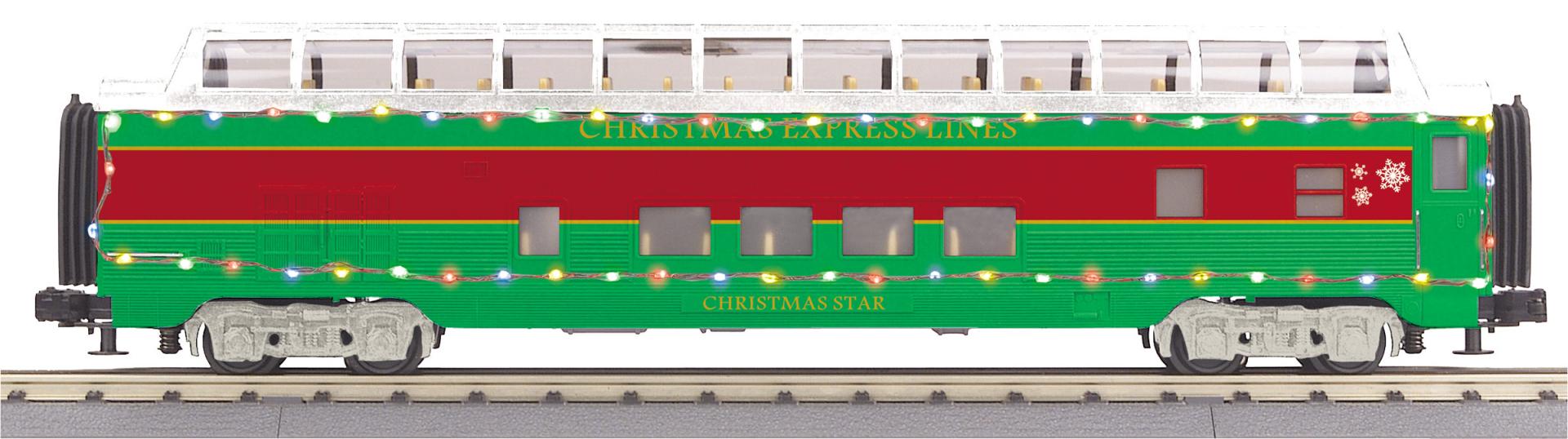 Full-Length Vista Dome Passenger Car w/LED Lights