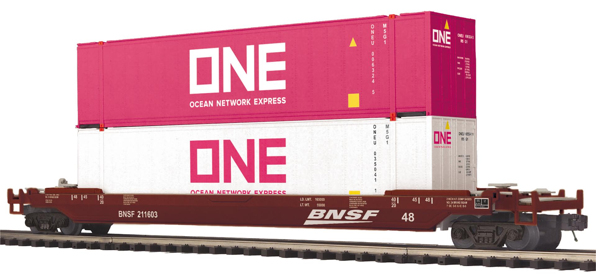 BNSF O Scale Premier Husky Stack Car | MTH Trains