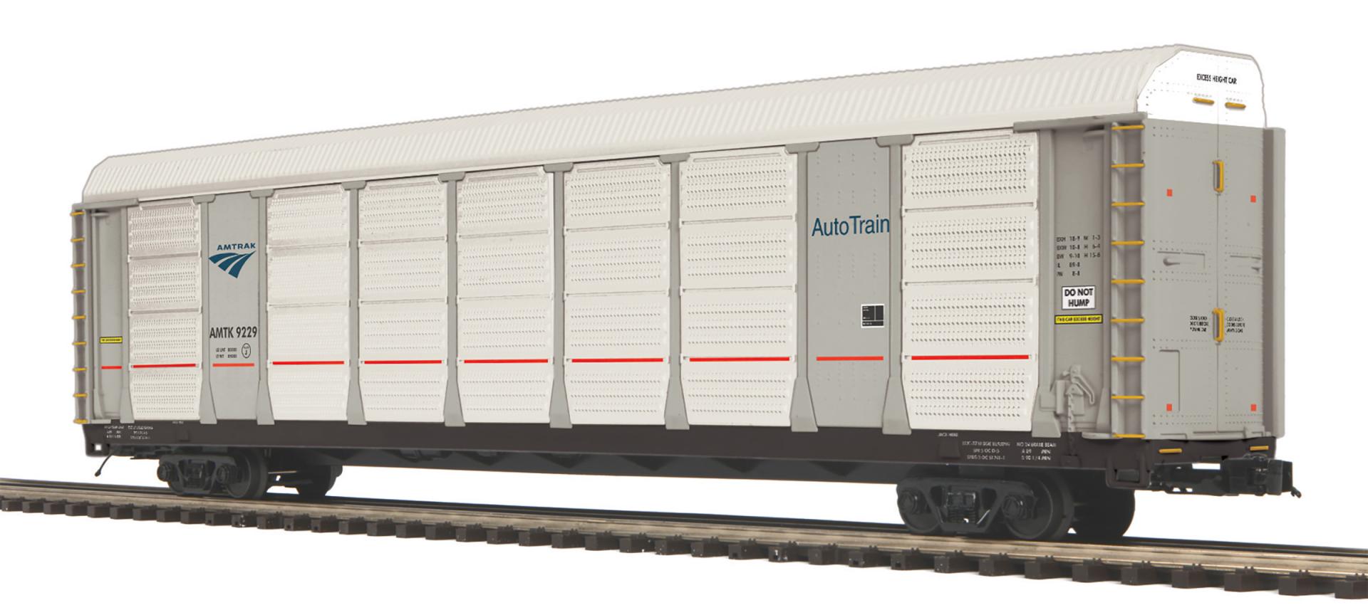 O Scale Premier Amtrak Corrugated Auto Carrier | MTH Trains