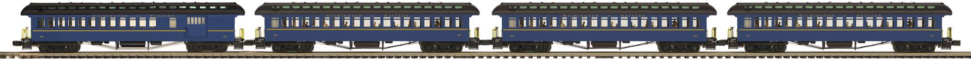 Premier 4-Car 64’ Woodsided Passenger Coach Set