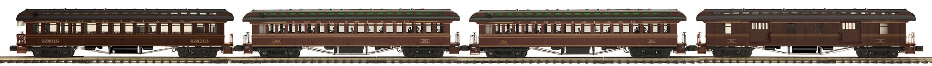 Premier 4-Car 64’ Woodsided Passenger Coach Set