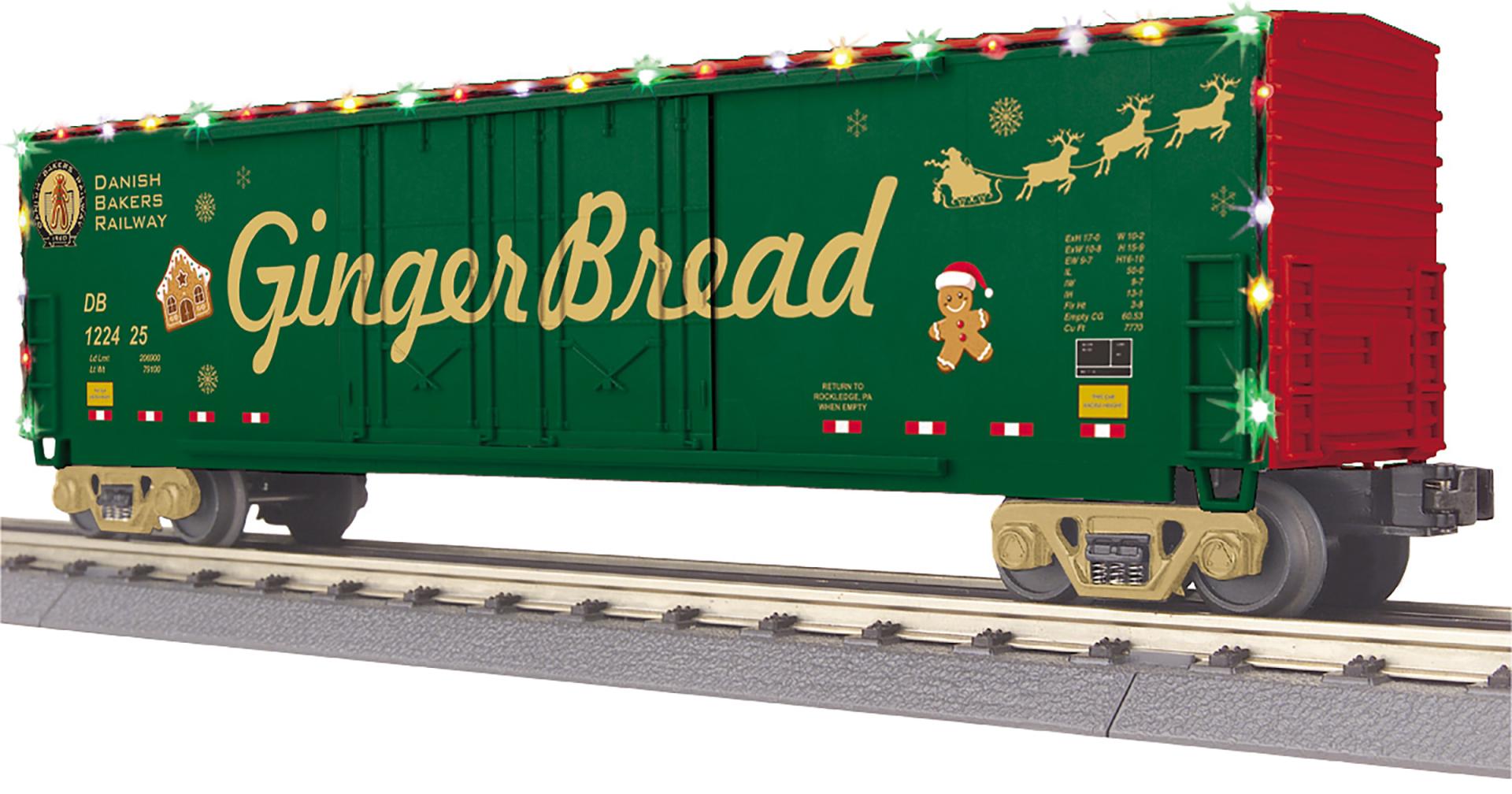 RailKing 50’ Double Door Plugged Boxcar with LED Lights