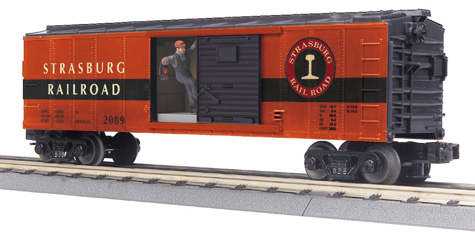 RailKing Operating Box Car with Signal Man