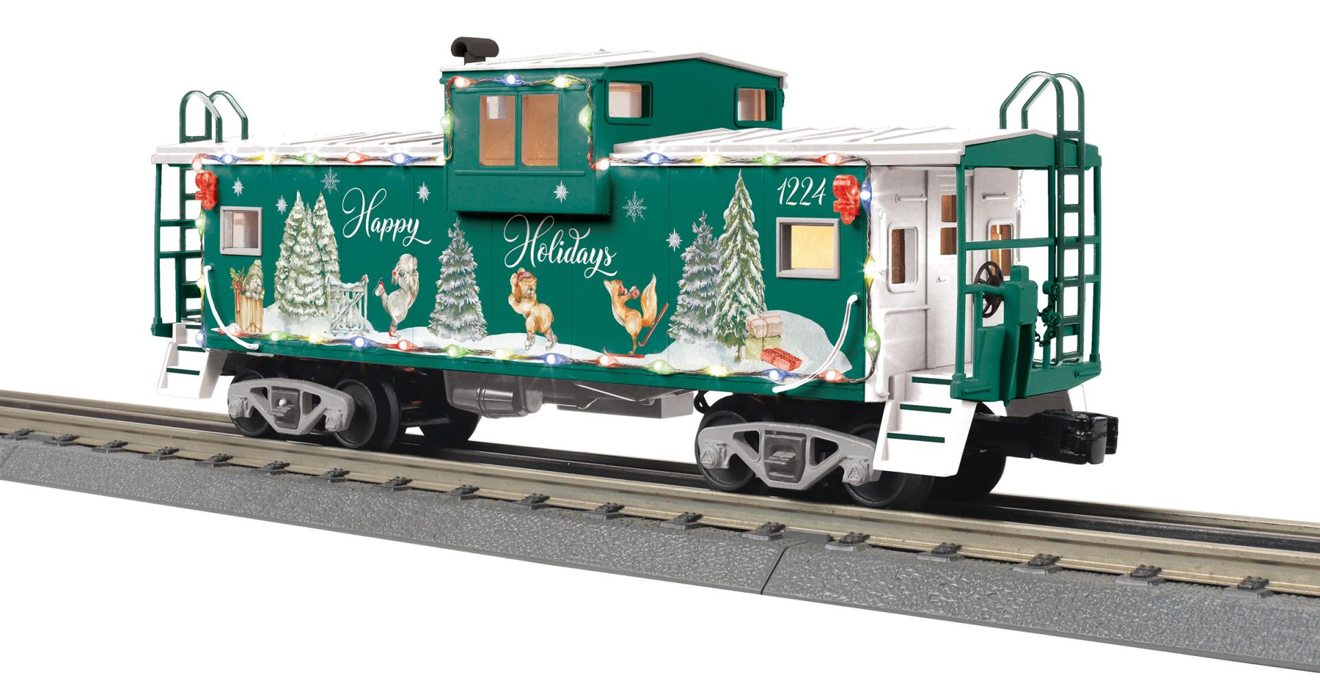 MTH RAILKING O GAUGE Christmas Gondola With LED Lighted Snowmen - 30-72210, 1:48 Scale, NEW