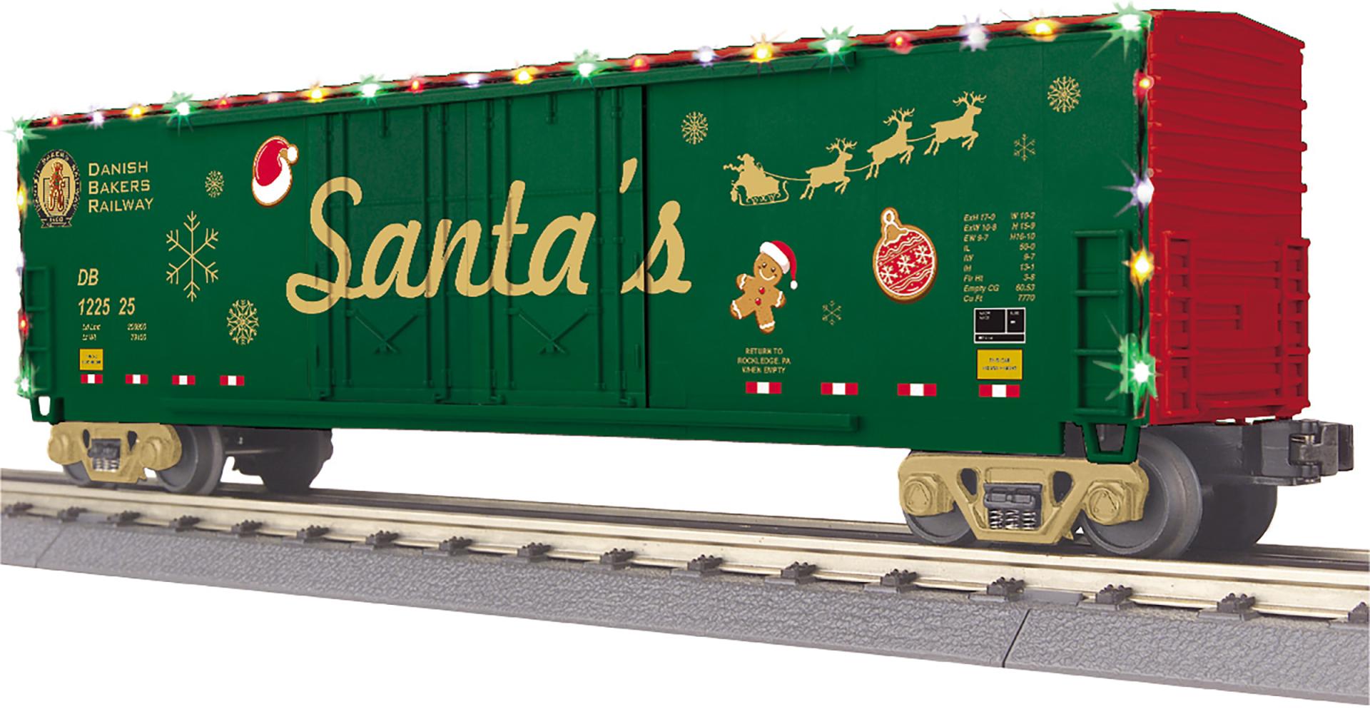 RailKing 50’ Double Door Plugged Boxcar with LED Lights