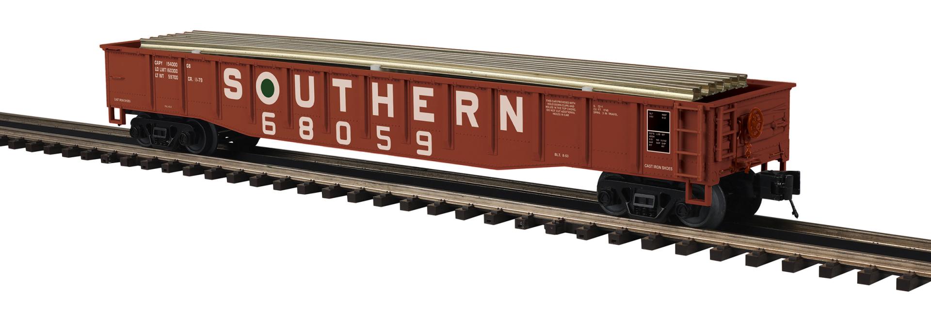 O Scale Premier Southern Gondola Car w/Rails | MTH Trains