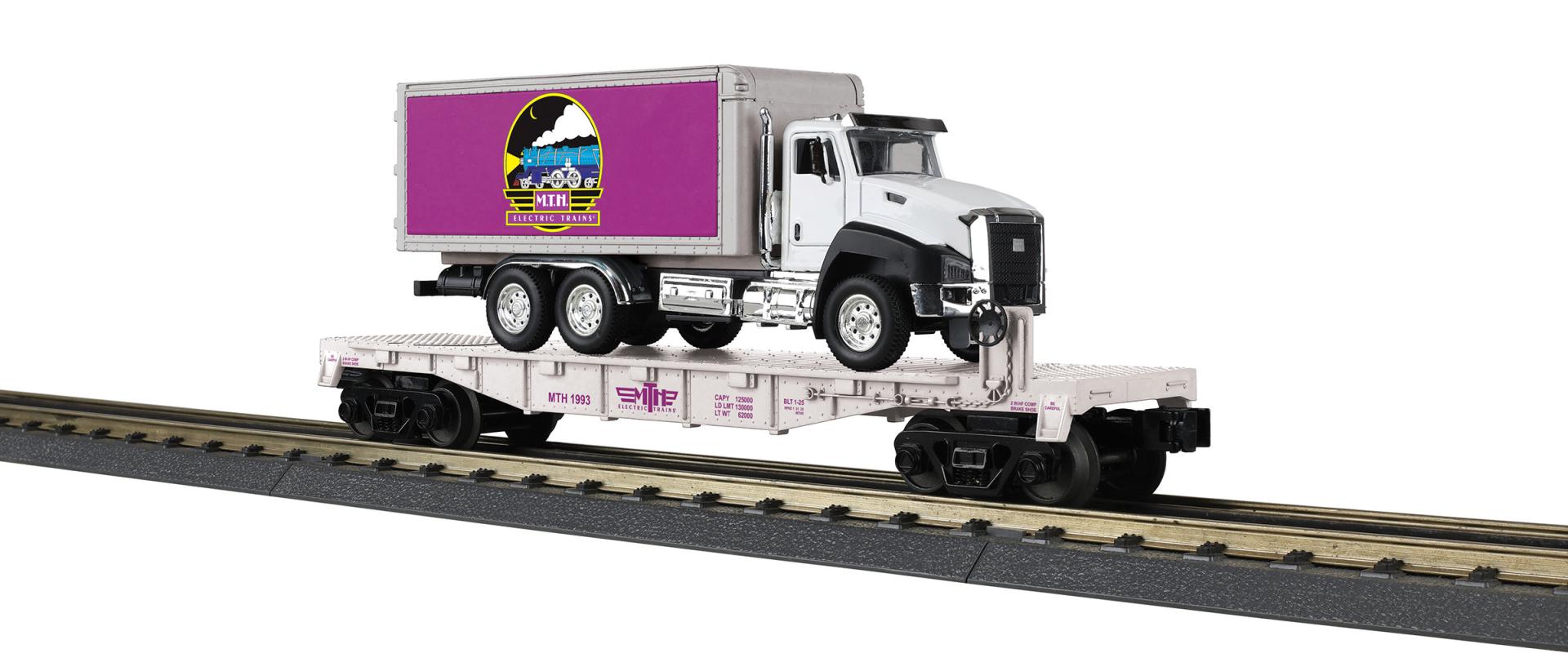RailKing Flat Car with Box Truck