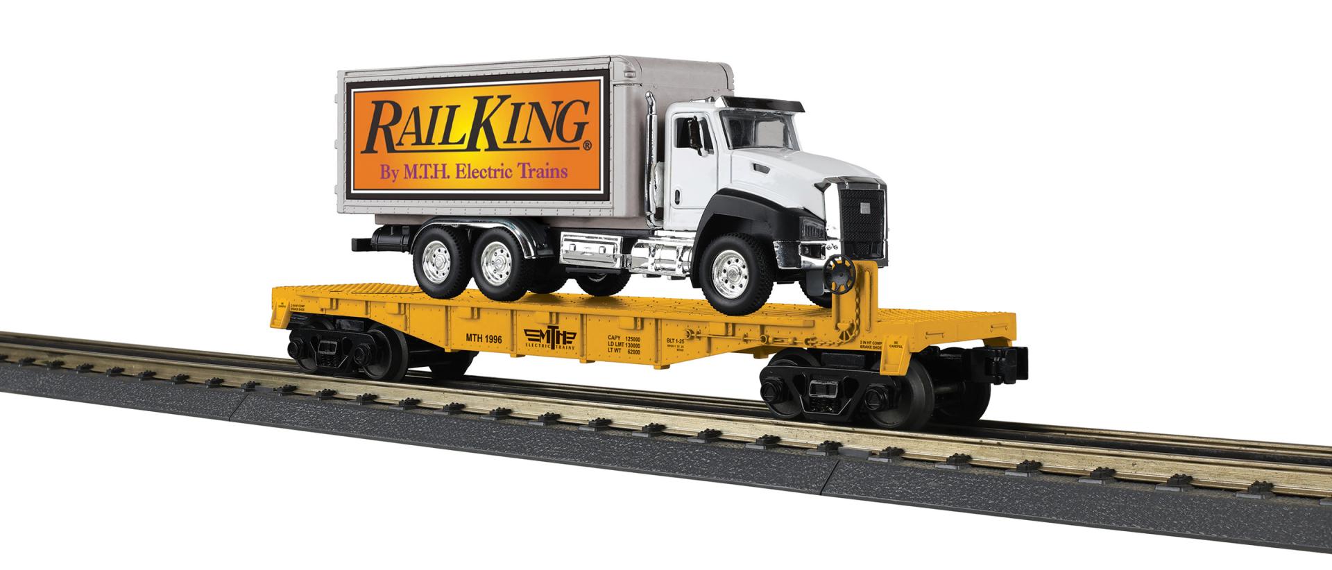 RailKing Flat Car with Box Truck