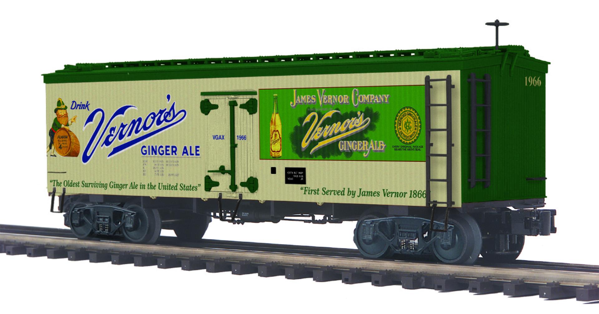 O Scale Premier Vernor's Ginger Ale 36' Woodsided Reefer Car | MTH
