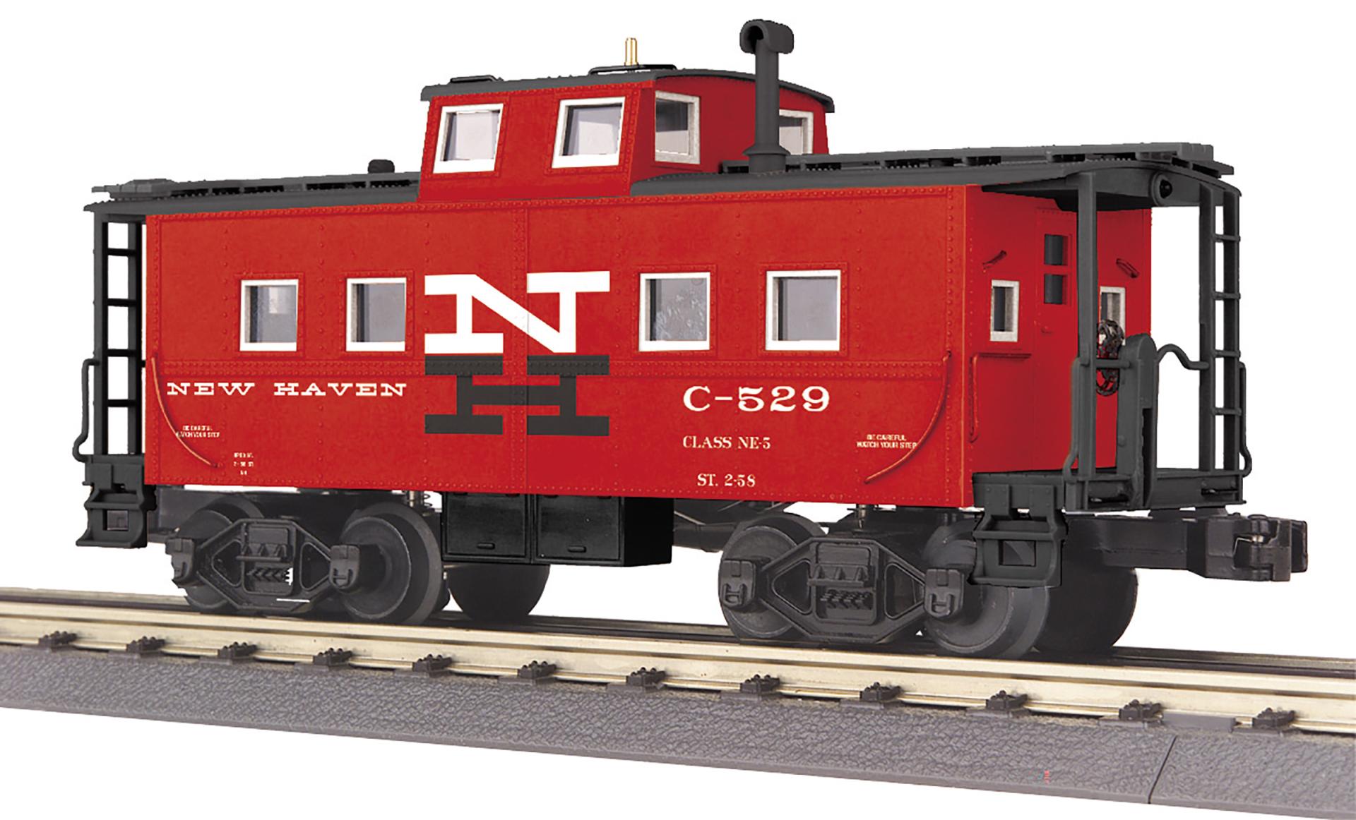 O Gauge RailKing New Haven Steel Caboose | MTH Trains