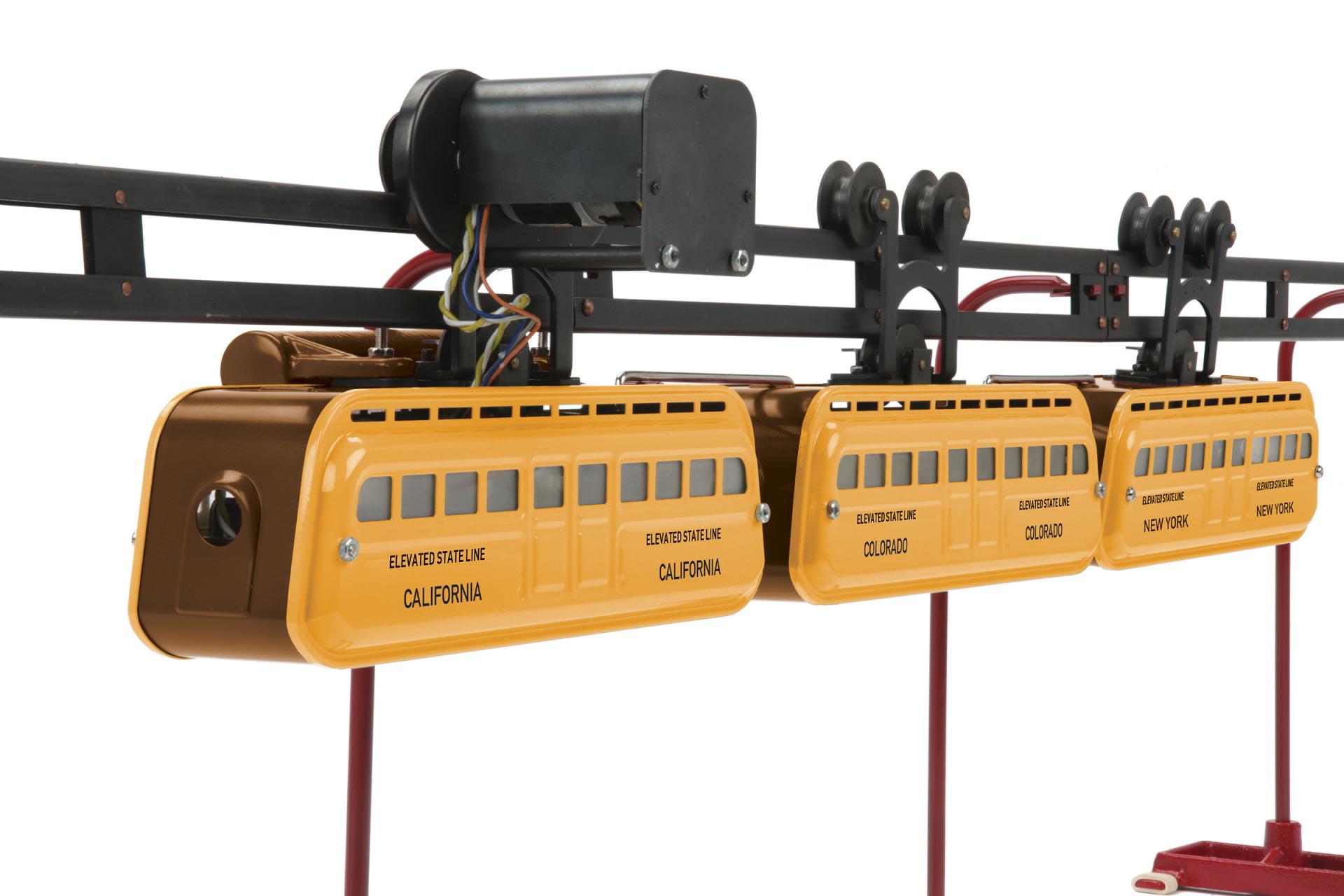 Two-Tone Brown O Gauge Tinplate Detroit Monorail Set - Traditional