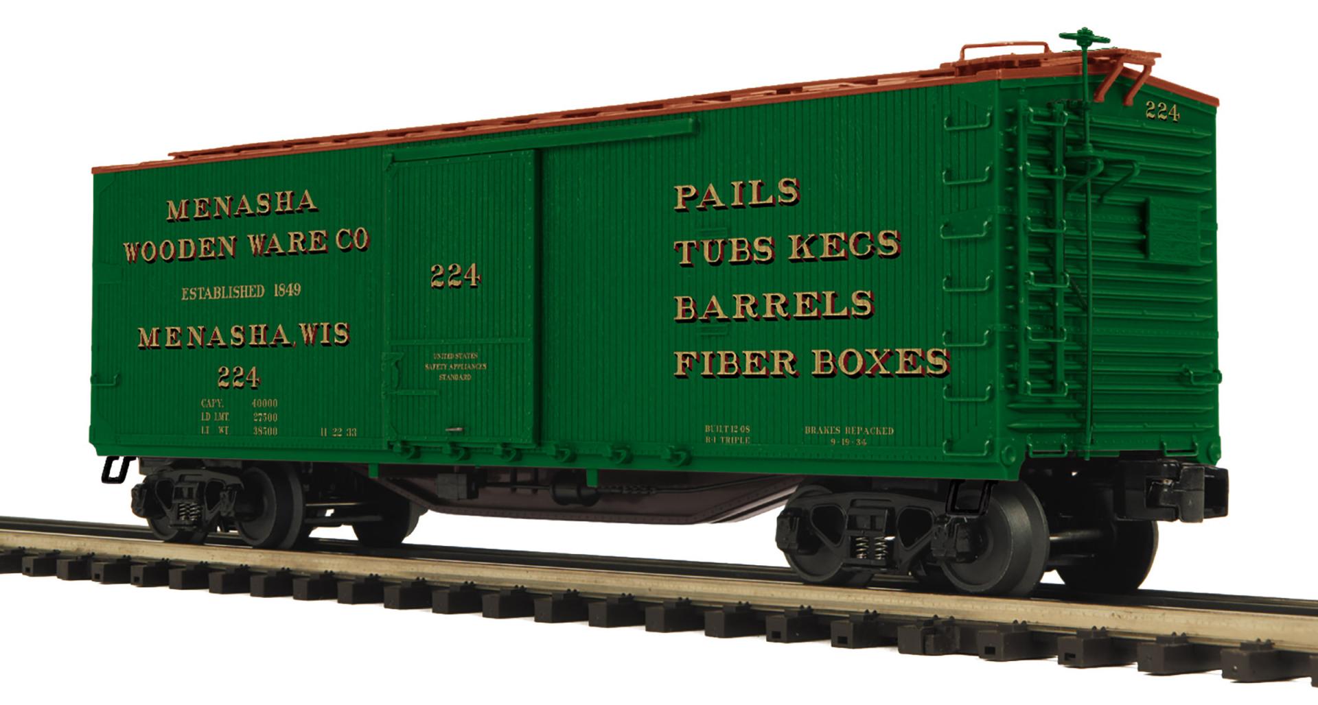 reina 箱750 O Scale Premier Menasha Wooden Ware Co. 40' USRA Double Sheathed