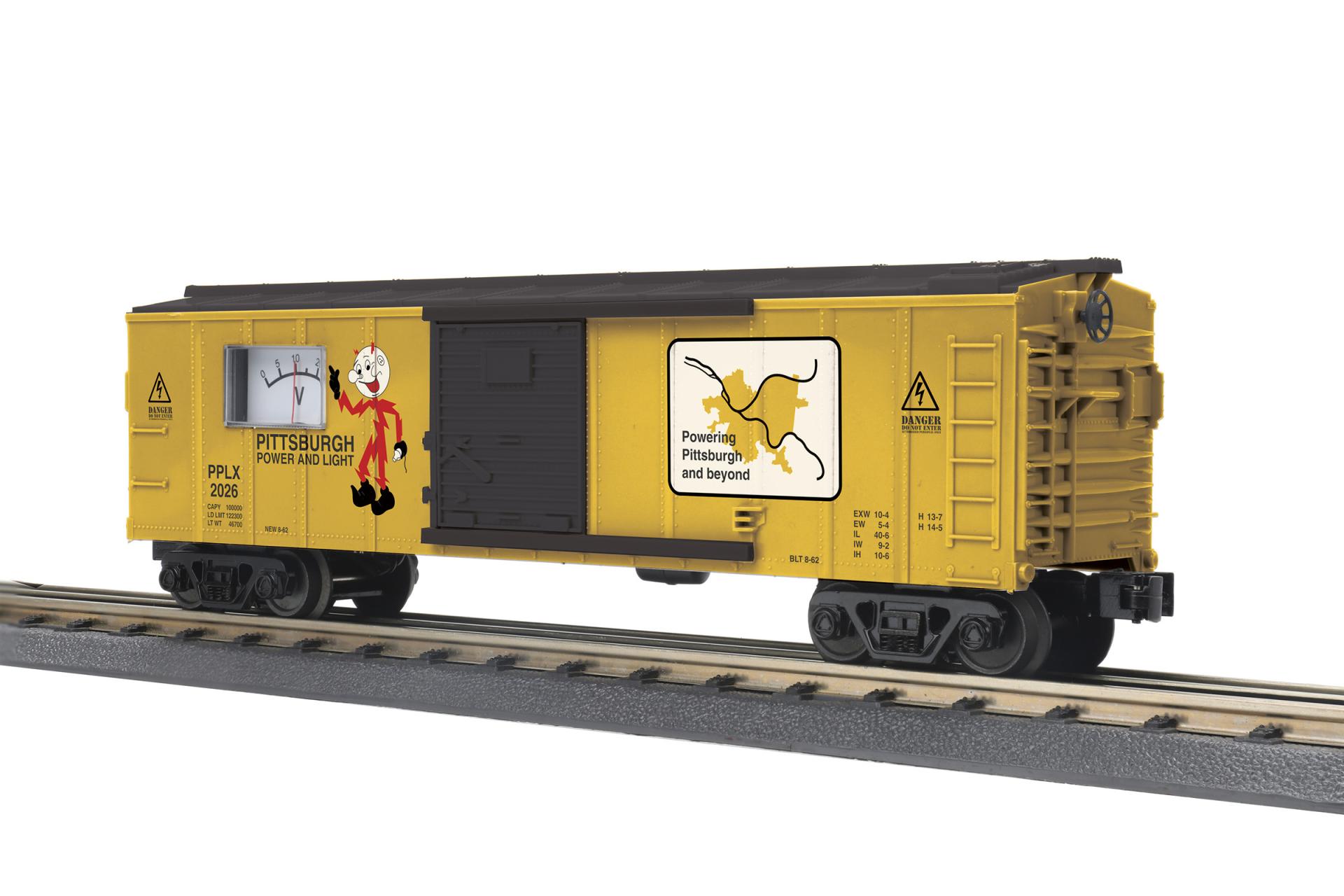 O Gauge RailKing Pittsburgh Power & Light Box Car w/Power Meter