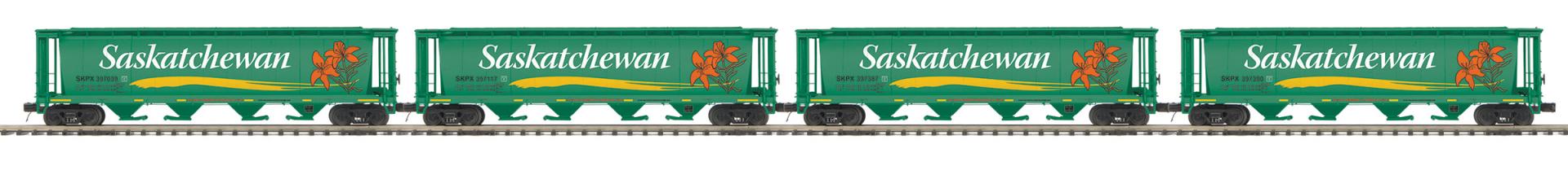 O Scale Premier Saskatchewan 4-Car 100 Ton Hopper Car Set | MTH Trains