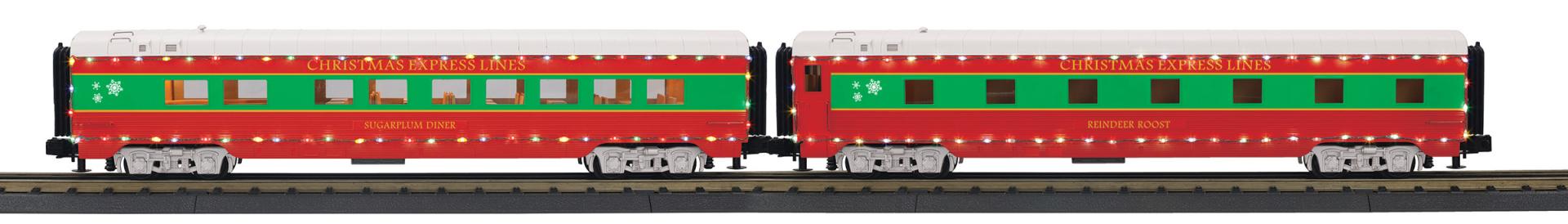 2-Car 60’ Streamlined Sleeper/Diner w/LED Lights