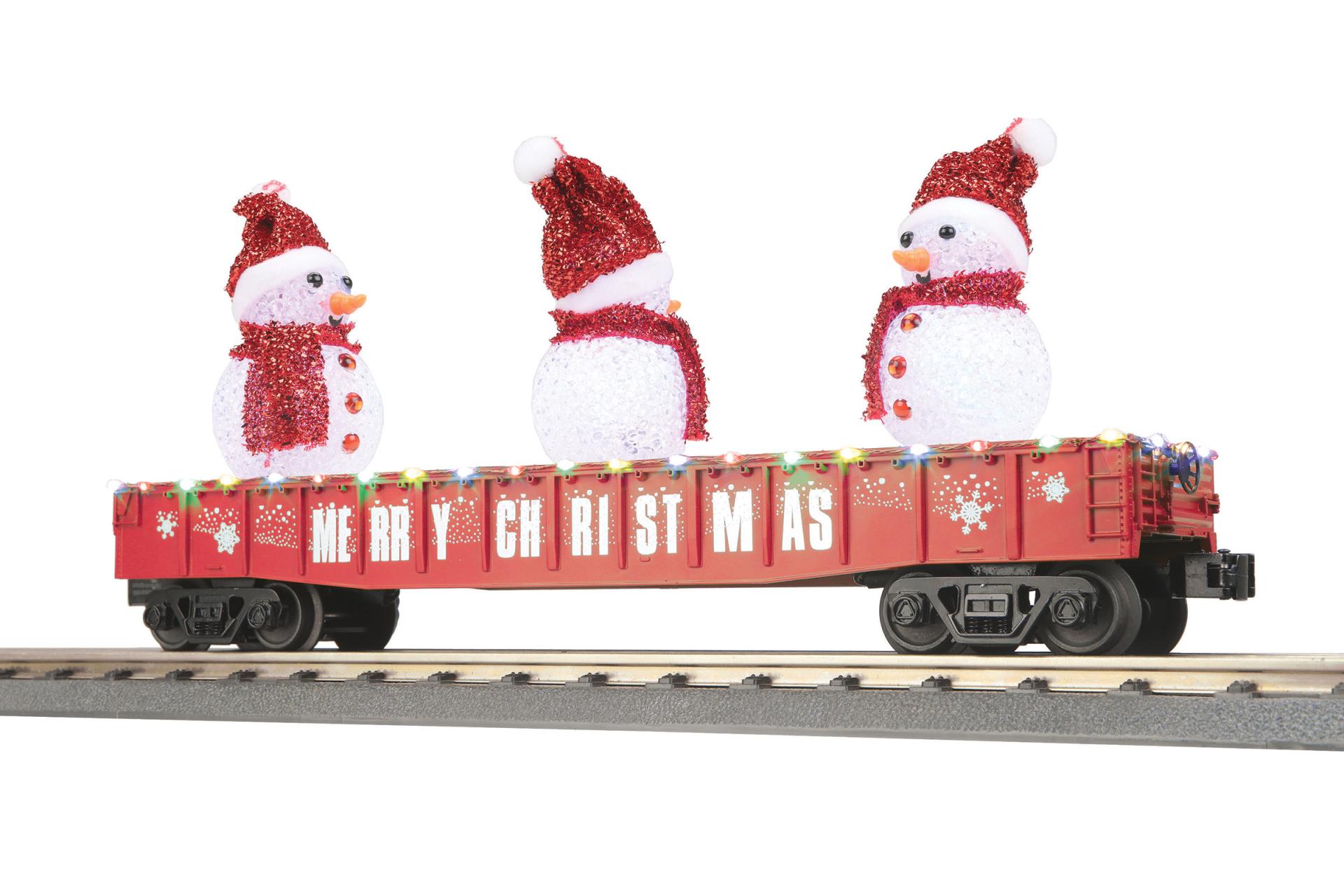 Gondola Car w/LED Christmas Lights & Lighted Snowmen