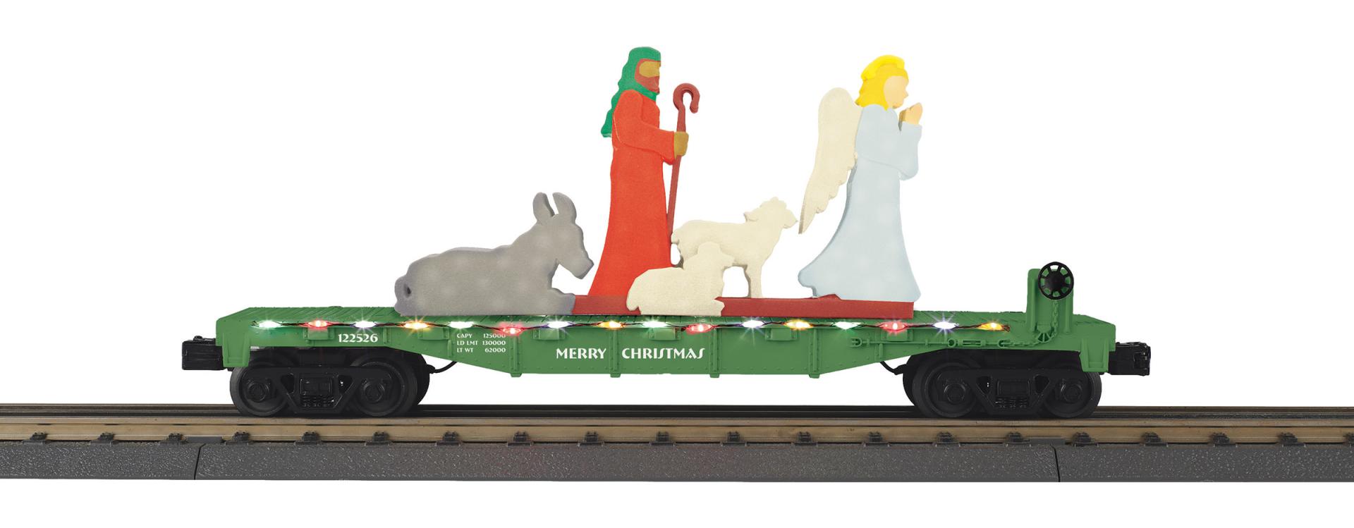Flat Car w/Lighted Shepherd Scene