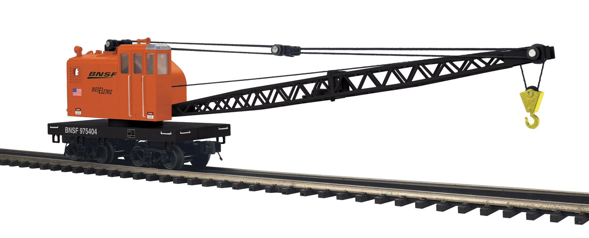 O Scale Premier BNSF American Crane Car | MTH Trains