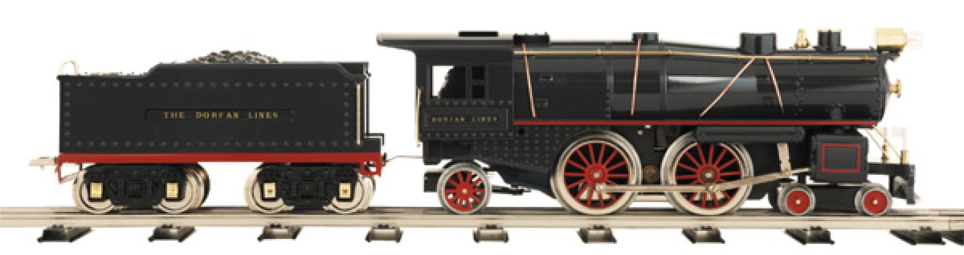 Black Std. Gauge Tinplate #1134 Dorfan Steamer w/Proto-Sound 2.0
