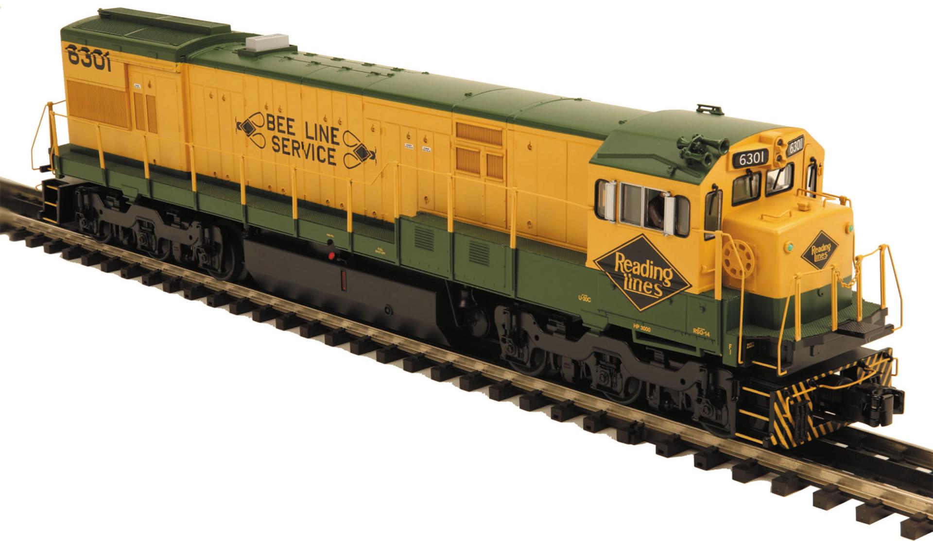 Reading O Scale Premier GE U30C Diesel Engine w/Proto-Soundr