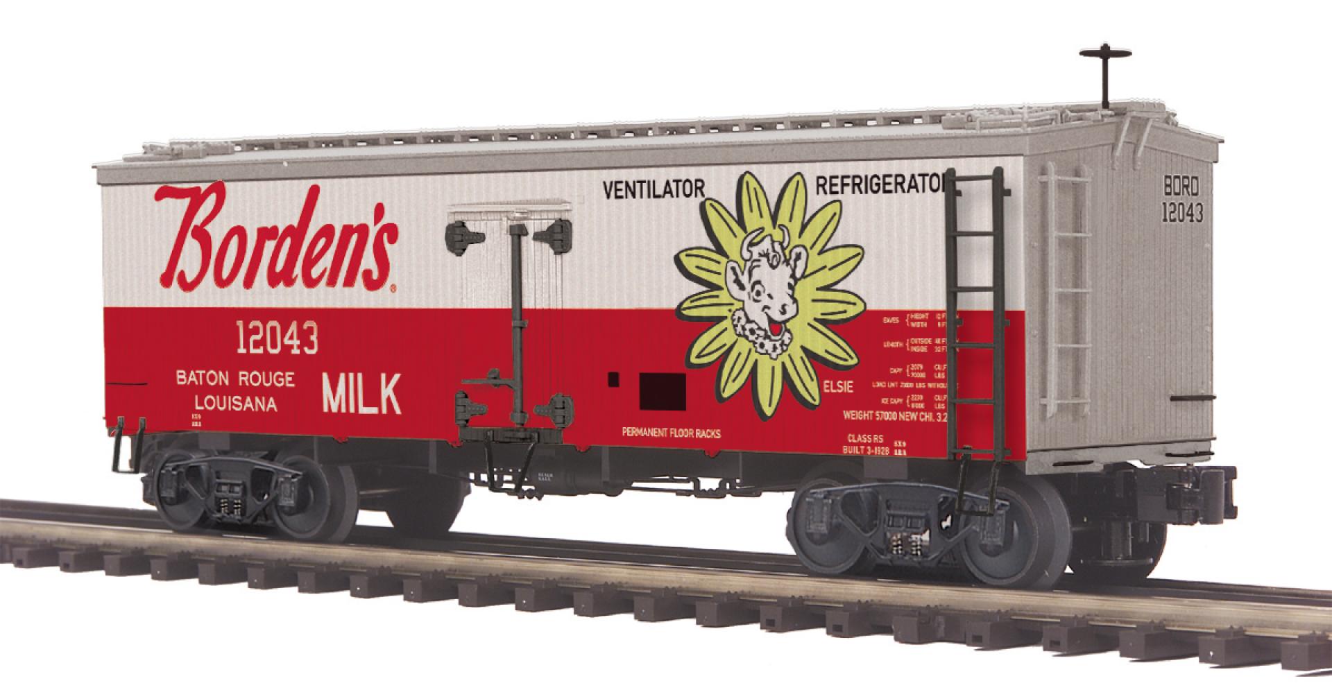 Borden's O Scale Premier 36' Woodsided Reefer Car | MTH Trains