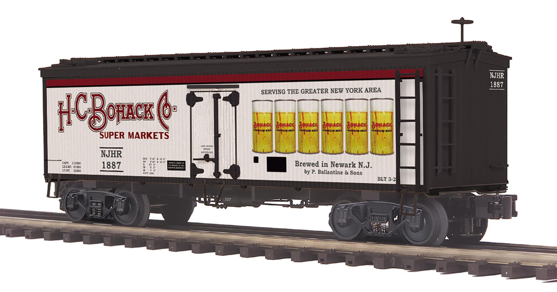 Bohack Beer O Scale Premier 36' Woodsided Reefer Car | MTH Trains