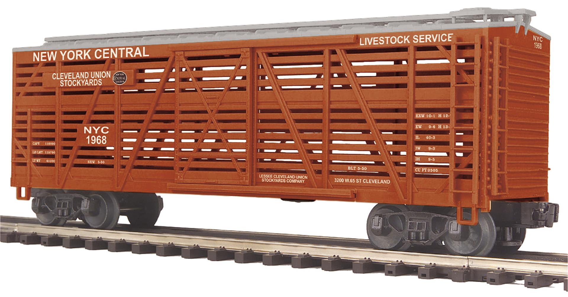 Cleveland Union Stockyards O Scale Premier Steel Sided Stock Car | MTH Trains