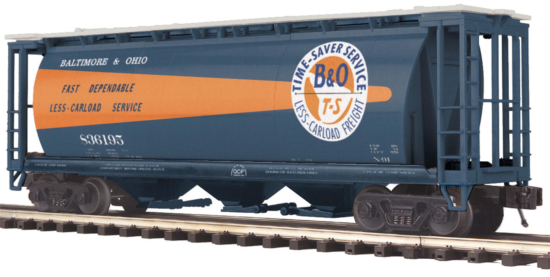 Baltimore & Ohio O Scale Premier 3-Bay Cylindrical Hopper Car