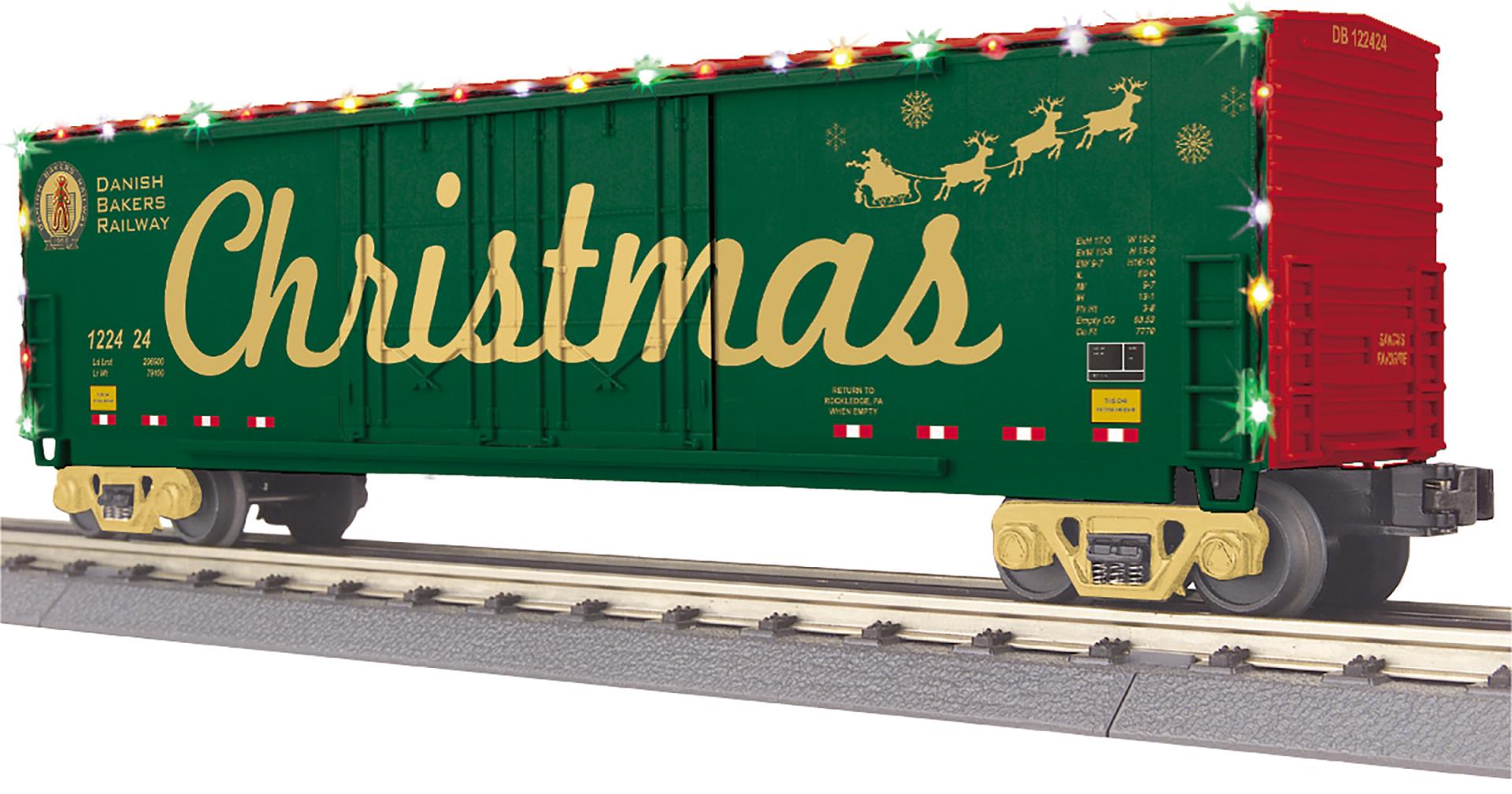 Danish Bakers O Gauge RailKing 50' Double Door Plugged Boxcar with