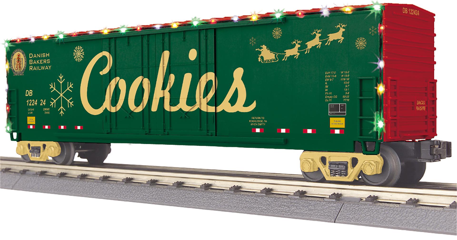 Danish Bakers O Gauge RailKing 50' Double Door Plugged Boxcar with